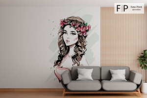 Фотообои FotoPrint «Девушка с венком на голове»